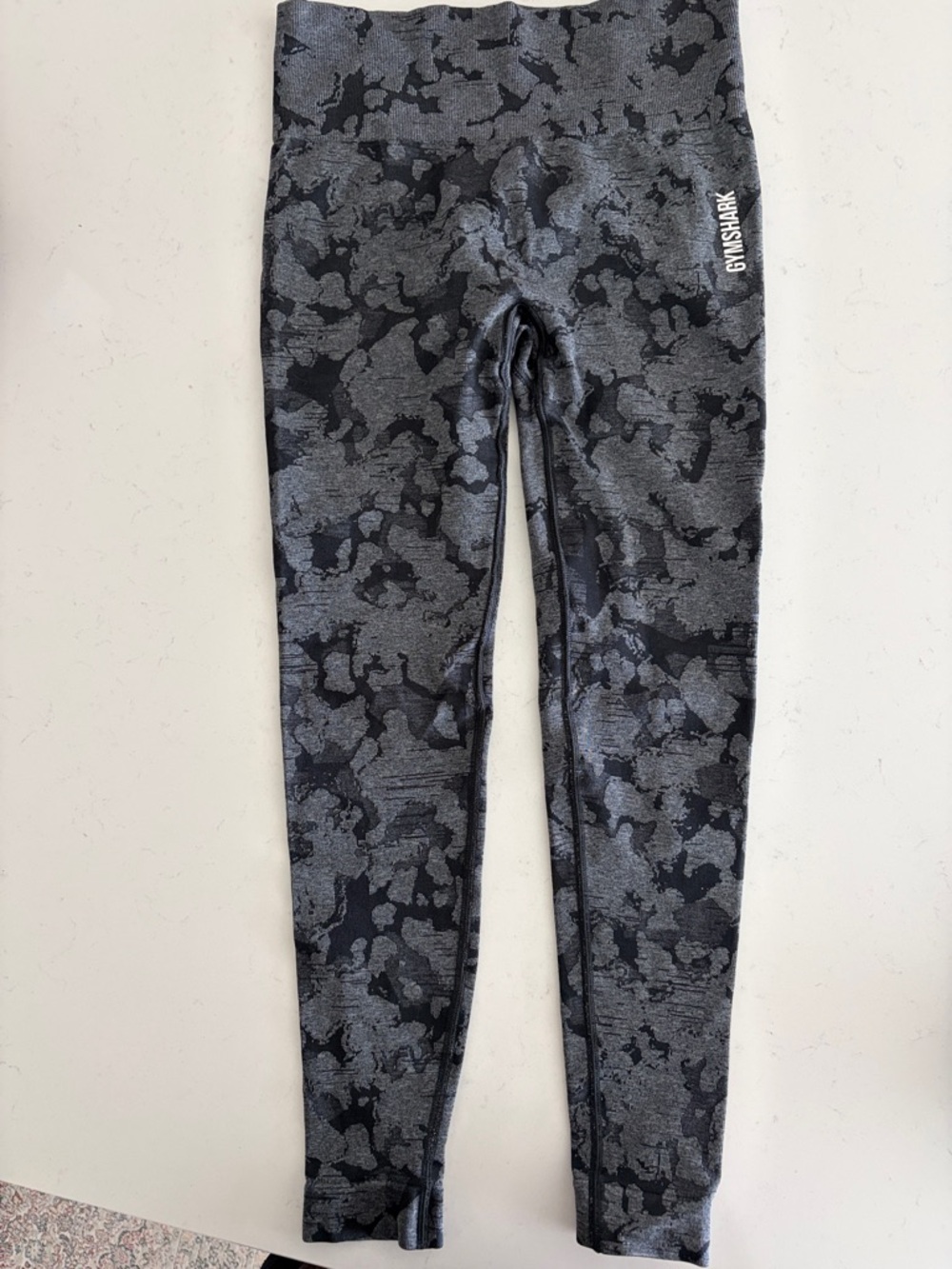 Gymshark Black & Gray Camo High-Waist Leggings